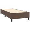 vidaXL Boxspringbett mit Matratze & LED Braun 80x200 cm Kunstleder
