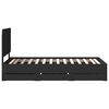 vidaXL Bettrahmen mit Schubladen Schwarz 90 x 200 cm Ingenieurs Holz