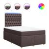vidaXL Boxspringbett mit Matratze Dunkelbraun 120x190 cm Stoff