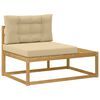 vidaXL Outdoor End Sofa mit Kissen Wei&szlig; 115 x 83 x 73 cm Polyester