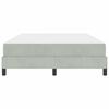 vidaXL Boxspringbett mit Matratze Hellgrau 160 x 210 cm Stoff