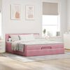 vidaXL Ottoman-Bett mit Matratze Rosa 180x200 cm Samt