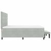 vidaXL Boxspringbett mit Matratze Hellgrau 180 x 200 cm Samt