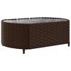 vidaXL 4-tlg. Garten-Sofagarnitur mit Kissen Braun Poly Rattan