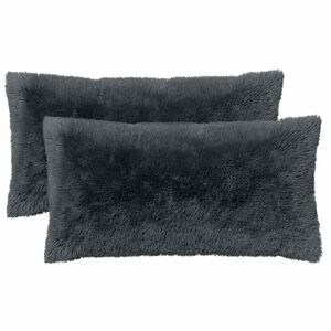 vidaXL Kissen mit Kissen HEERLEN 6 Stk. Anthrazit PV Fleece