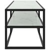 vidaXL TV-Schrank Schwarz mit Hartglas Marmor-Optik 120x40x40 cm