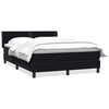 vidaXL Boxspringbett mit Matratze Schwarz 160x210 cm Samt