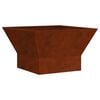 vidaXL Feuerstelle Rostoptik 60 x 60 x 35 cm Wetterfeststahl