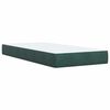 vidaXL Boxspringbett mit Matratze Dunkelgr&uuml;n 90x200 cm Samt