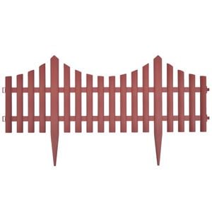 vidaXL Rasenkanten 17 Stk. Braun 10 m PP