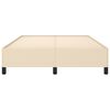 vidaXL Bettgestell ohne Matratze Creme 140x190 cm Stoff