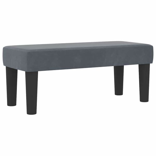 vidaXL Boxspringbett mit Matratze Dunkelgrau 80 x 200 cm Samt