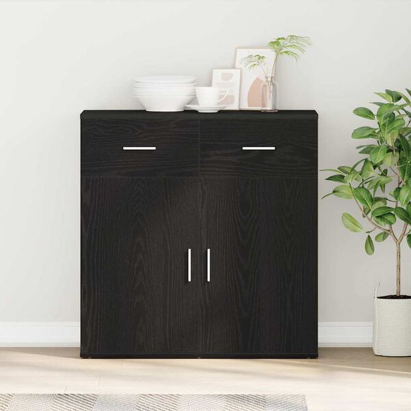 vidaXL Sideboard Schwarze Eiche 79 x 38 x 80 cm Holzwerkstoff