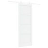 vidaXL Schiebet&uuml;r 78 x 211 cm Holzwerkstoff Wei&szlig;