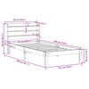 vidaXL Bettgestell mit Kopfteil ohne Matratze Wei&szlig; 75x190 cm