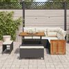 vidaXL Garten-Sofa-Set mit Kissen 8 pcs Schwarz und Creme
