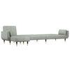 vidaXL Schlafsofa in L-Form Hellgrau 275x140x70 cm Samt