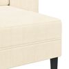 vidaXL 2-Sitzer-Sofa mit Chaiselongue L-Form Creme 125 cm Leinen