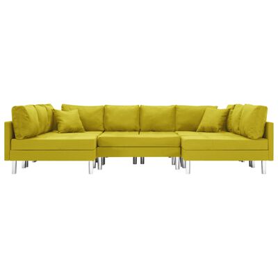 vidaXL Modulares Sofa Stoff Gelb