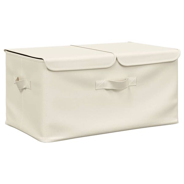 vidaXL Aufbewahrungsbox Stoff 50x30x25 cm Creme