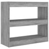 vidaXL B&uuml;cherregal/Raumteiler Grau Sonoma 80x30x72 cm