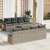 vidaXL Sofa Set 7 pcs Hellgrau Poly-Rattan
