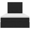vidaXL Aufbewahrungsbett mit Matratze Schwarz 120 x 190 cm Samt