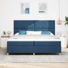 vidaXL LED Boxspringbett mit Matratze Blau 200 x 200 cm Stoff