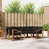 vidaXL Outdoor-Sofagarnitur mit Kissen 6 pcs Nat&uuml;rlich und Schwarz