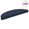 vidaXL Stufenmatten Selbstklebend 30 Stk. 56x17x3 cm Blau Halbrund