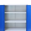 vidaXL Büroschrank Metall 90x40x180 cm Grau und Blau