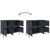 vidaXL Sideboard Anthrazit 100,5x39x79 cm Stahl