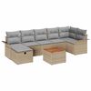 vidaXL Gartensofa-set 8 stk. Beige Poly Rattan