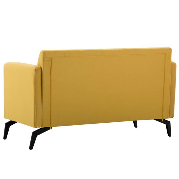 vidaXL 2-Sitzer-Sofa Stoff 115x60x67 cm Gelb