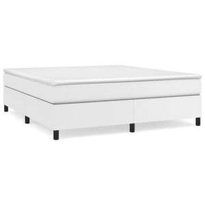 vidaXL Boxspringbettgestell Wei&szlig; 180x200 cm Kunstleder