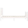 vidaXL Massivholzbett ohne Matratze Weiß 100x200 cm Kiefernholz