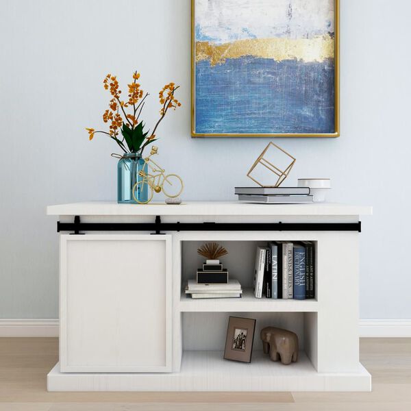 vidaXL Mini Schiebet&uuml;rbeschlag Set f&uuml;r Schrankt&uuml;ren Carbonstahl 152 cm