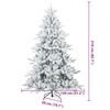 vidaXL K&uuml;nstlicher klappbarer Weihnachtsbaum Wei&szlig; 210 cm PVC und Stahl