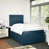 vidaXL Boxspringbett mit Matratze Dunkelblau 120x200 cm Samt
