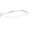 vidaXL Tischplatte 110x80x2,5 cm Rechteckig Massivholz Mango