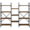 vidaXL B&uuml;cherregal R&auml;uchereiche 160x28,5x136,5 cm Holzwerkstoff