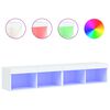 vidaXL TV-Schr&auml;nke mit LED-Leuchten 2 Stk. Wei&szlig; 80x30x30 cm