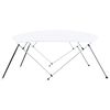 vidaXL 4-Bow Bimini Top Weiß 243x(230-244)x137 cm