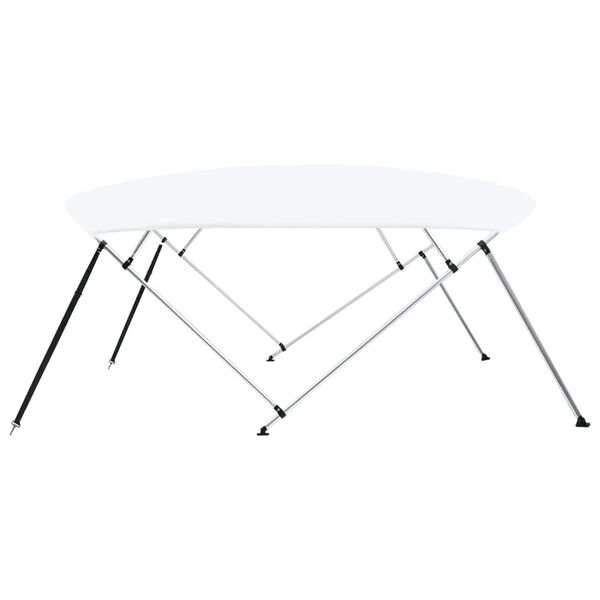 vidaXL 4-Bow Bimini Top Weiß 243x(230-244)x137 cm