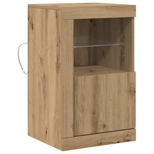 vidaXL LED-Sideboard Artisan-Eiche 41 x 37 x 67 cm Holzwerkstoff