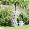 vidaXL Gabionen Wasserhahn Silber 25 x 25 x 100 cm Edelstahl