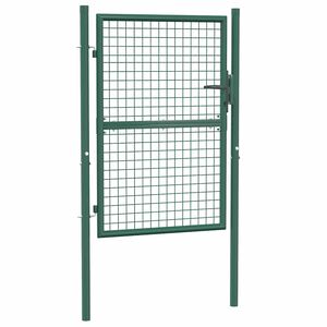 vidaXL Zauntor Stahl 100x125 cm Gr&uuml;n