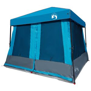 vidaXL Camping-Zelt-Set mit Dach 2 pcs Blau Taffeta und Stoff