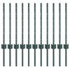 vidaXL Eingebetteter Zaunpfosten 11 Stk. Gr&uuml;n 100 cm