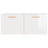 vidaXL Wandschrank Hochglanz-Weiß 80x35x36,5 cm Holzwerkstoff